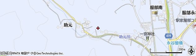広島県福山市駅家町助元419周辺の地図
