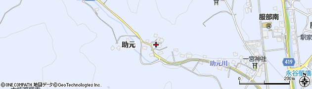 広島県福山市駅家町助元437周辺の地図