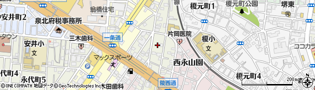 大阪府堺市堺区五月町周辺の地図