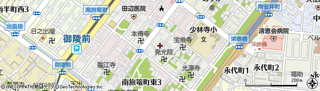 大阪府堺市堺区新在家町東周辺の地図