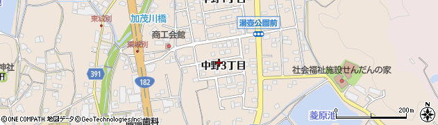 広島県福山市加茂町（中野３丁目）周辺の地図