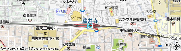 藤井寺駅周辺の地図