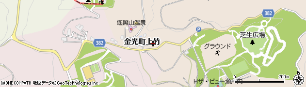 岡山県浅口市金光町上竹遥照山周辺の地図