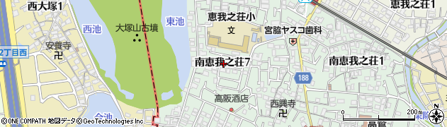 大阪府羽曳野市南恵我之荘7丁目周辺の地図