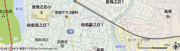 大阪府羽曳野市南恵我之荘1丁目周辺の地図