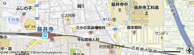 ローレルコート藤井寺周辺の地図