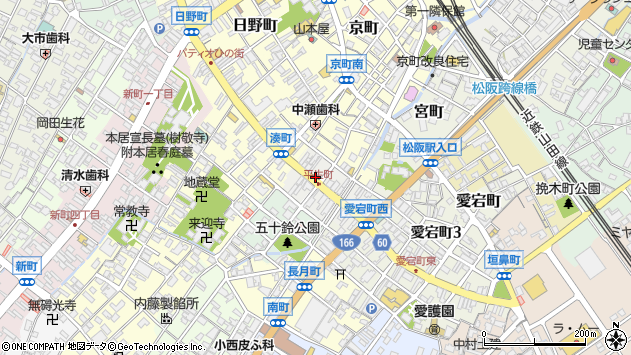 〒515-0036 三重県松阪市平生町の地図
