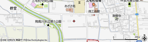 奈良県三宅町（磯城郡）伴堂周辺の地図
