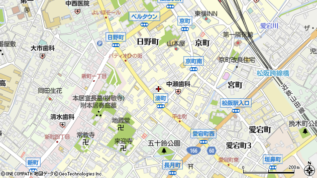 〒515-0085 三重県松阪市湊町の地図