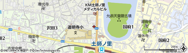 大阪南農協道明寺支店周辺の地図