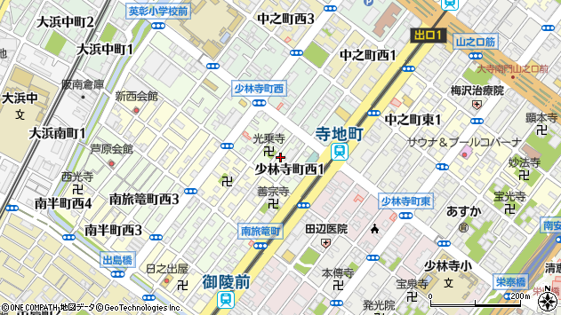 〒590-0960 大阪府堺市堺区少林寺町西の地図