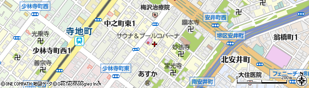 大阪府堺市堺区中之町東周辺の地図