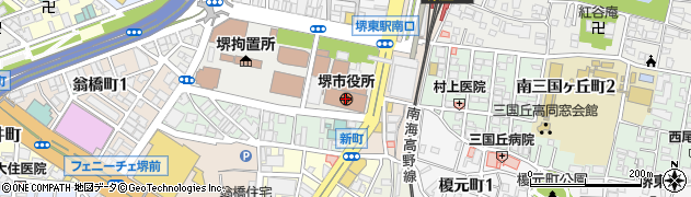 堺市役所　財政局財政部財政課周辺の地図