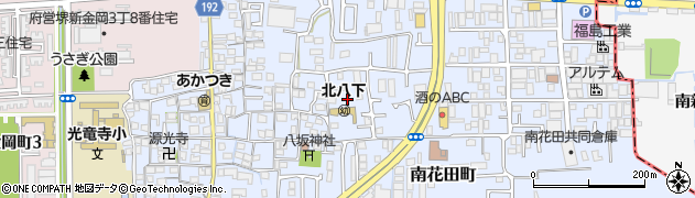 大阪府堺市北区南花田町周辺の地図