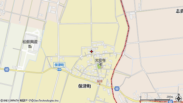 〒515-0124 三重県松阪市保津町の地図