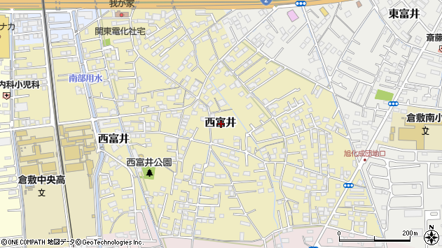 〒710-0845 岡山県倉敷市西富井の地図
