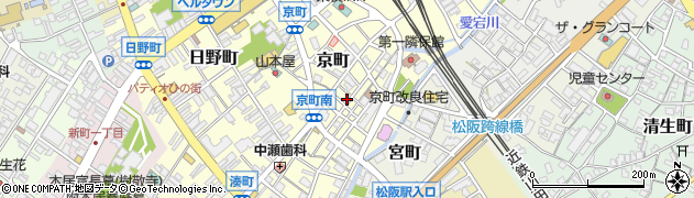 三重県松阪市京町40周辺の地図