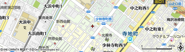 大阪府堺市堺区少林寺町西周辺の地図