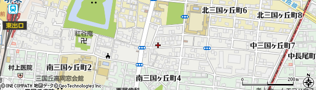 大阪府堺市堺区中三国ヶ丘町周辺の地図
