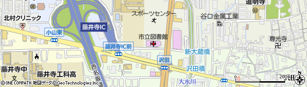 藤井寺市立図書館周辺の地図