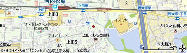 セブンイレブン松原上田６丁目店周辺の地図