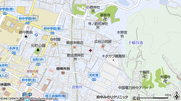 〒726-0003 広島県府中市元町の地図