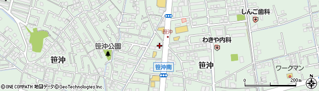 中国銀行笹沖支店周辺の地図