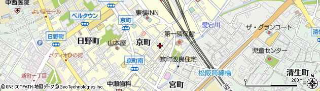 三重県松阪市京町148周辺の地図