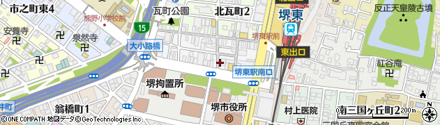 シーシャカフェ バー LIT more リットモア 堺東店周辺の地図