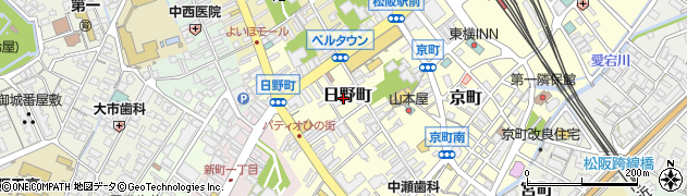 三重県松阪市日野町周辺の地図