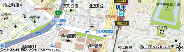 炙屋くろ万 堺東店周辺の地図