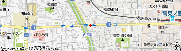 布忍駅筋周辺の地図