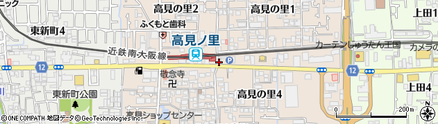 ファミリーマート近鉄高見ノ里駅前店周辺の地図