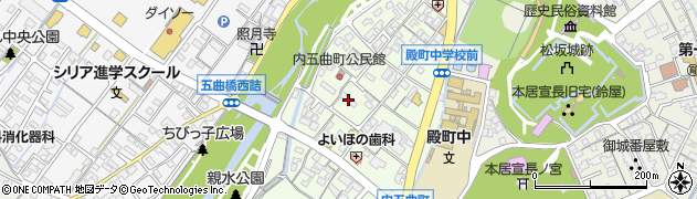 三重県松阪市内五曲町周辺の地図