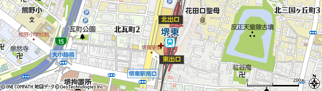 セブンイレブン南海堺東駅店周辺の地図