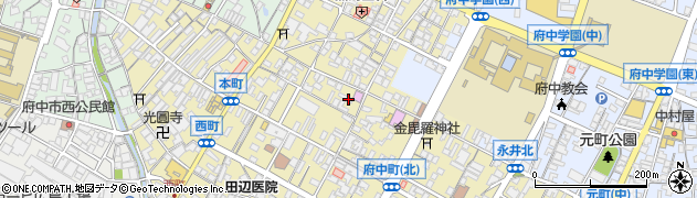 広島県府中市府中町周辺の地図