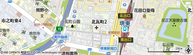 路地裏ビストロ&鉄板焼 羊の家 堺東店周辺の地図