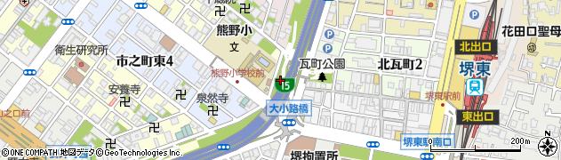 堺市立　堺東駅前西第４自転車等駐車場管理室周辺の地図