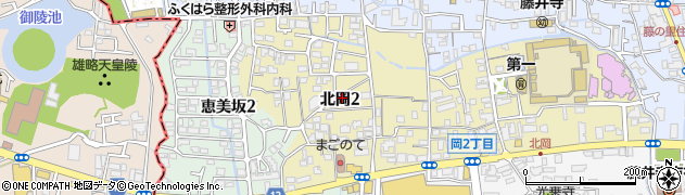 大阪府藤井寺市北岡周辺の地図