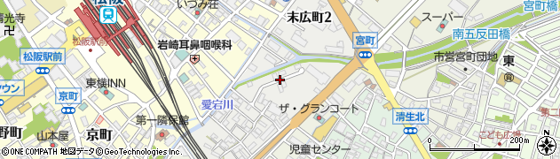 三重県松阪市末広町周辺の地図