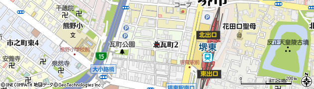 本格炭火焼肉 肉政 堺東店周辺の地図