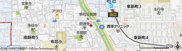ＪＡ大阪中河内布忍周辺の地図