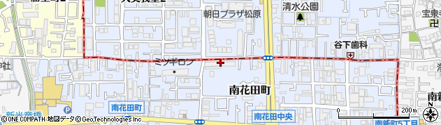 やまちゃんの自転車＆バイクシート工房南花田店周辺の地図
