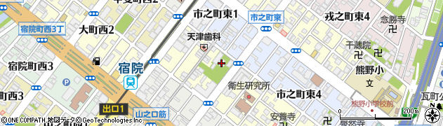 開口神社周辺の地図