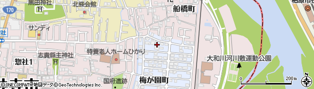大阪府藤井寺市梅が園町18周辺の地図