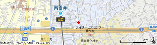 上富井大西公園周辺の地図