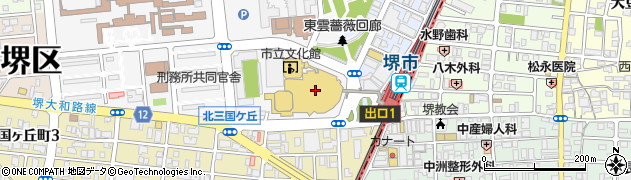 大阪信用金庫堺市駅前支店周辺の地図
