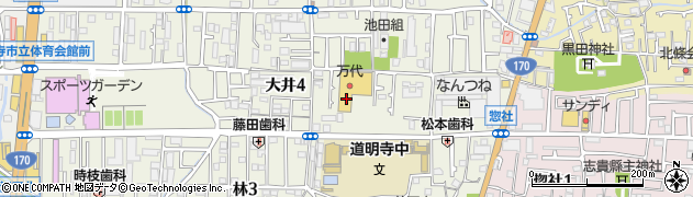 ココカラファイン道明寺店周辺の地図