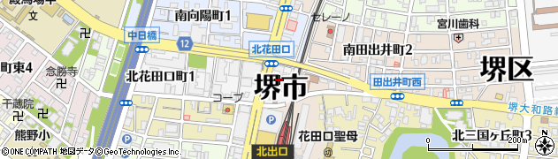 日本生命保険相互会社　ライフプラザ堺・ご来店窓口周辺の地図
