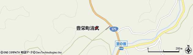広島県東広島市豊栄町清武周辺の地図
